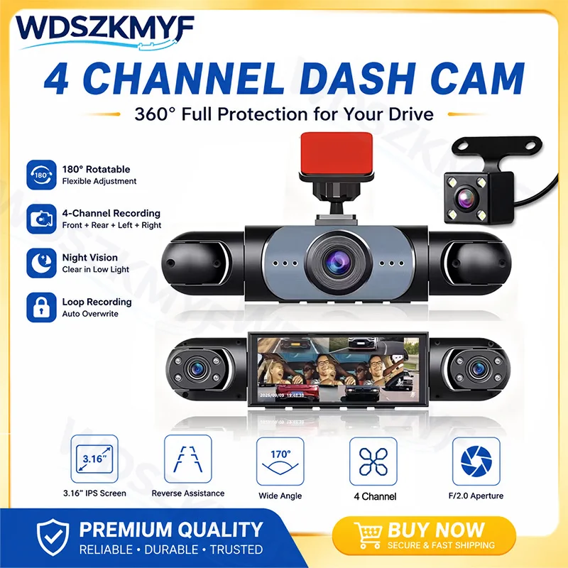 Panoramic Dash Cam 360 - 360 ° Cámara panorámica para salpicadero