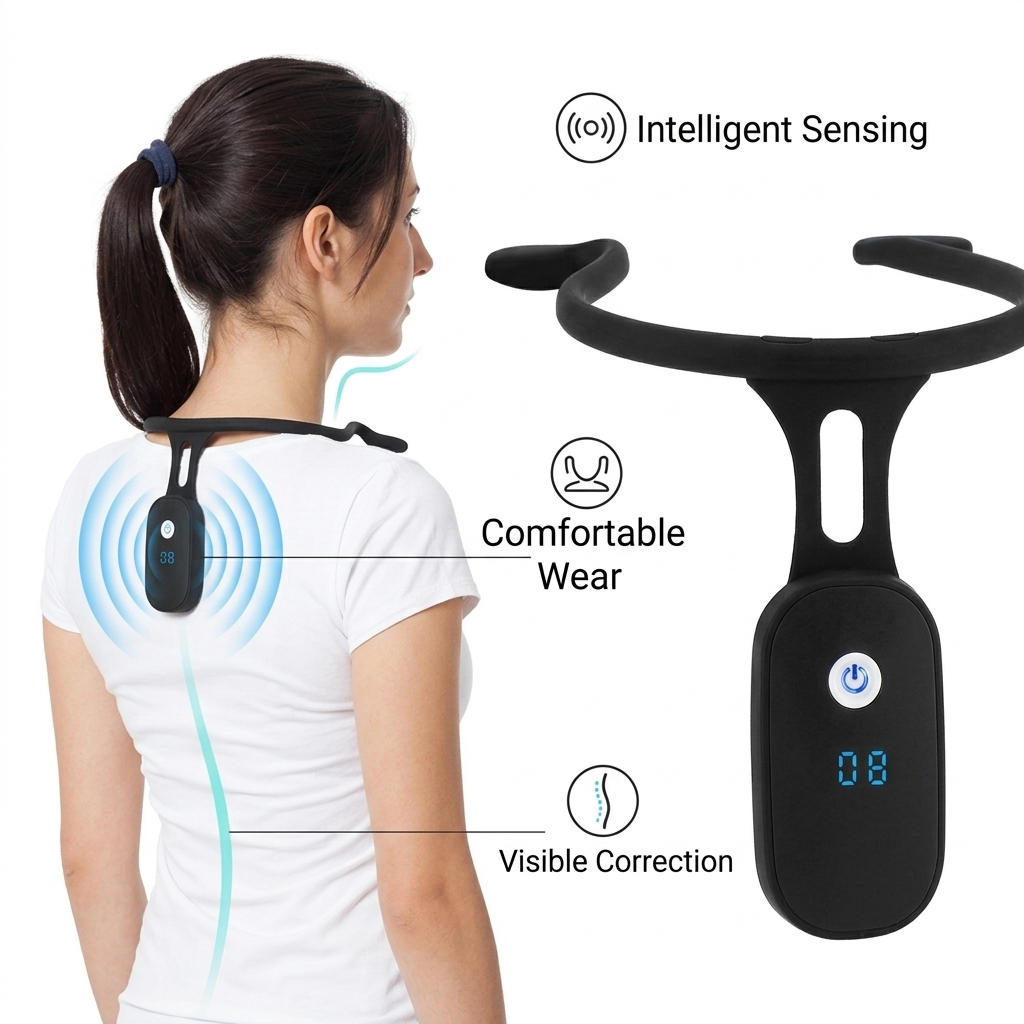 Smart Posture Sensor - Corrector de Postura con Pantalla LCD,
