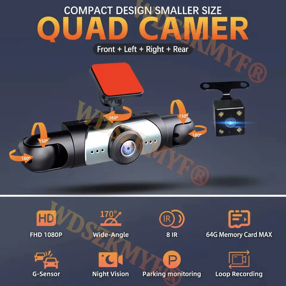 360 °   Cámara panorámica para - Panoramic Dash Cam 360 reseña y precio
