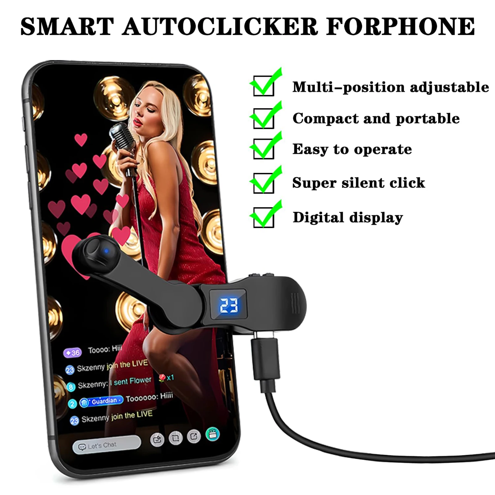 Clicker de pantalla automático - Auto Tracking Tripod reseña y precio