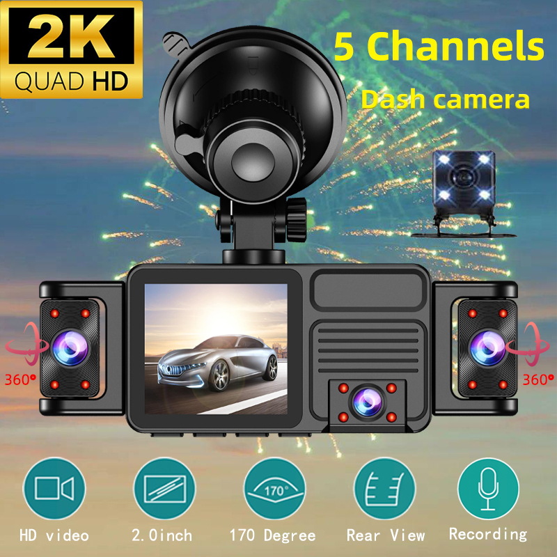 5 Canales 360 °   Cámara Panor - Panoramic Dash Cam 360 reseña y precio