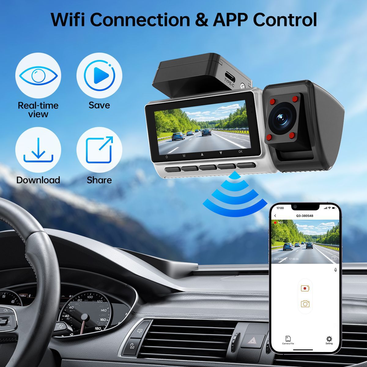 Nueva Dashcam GPS HD con Visió - Panoramic Dash Cam 360 reseña y precio