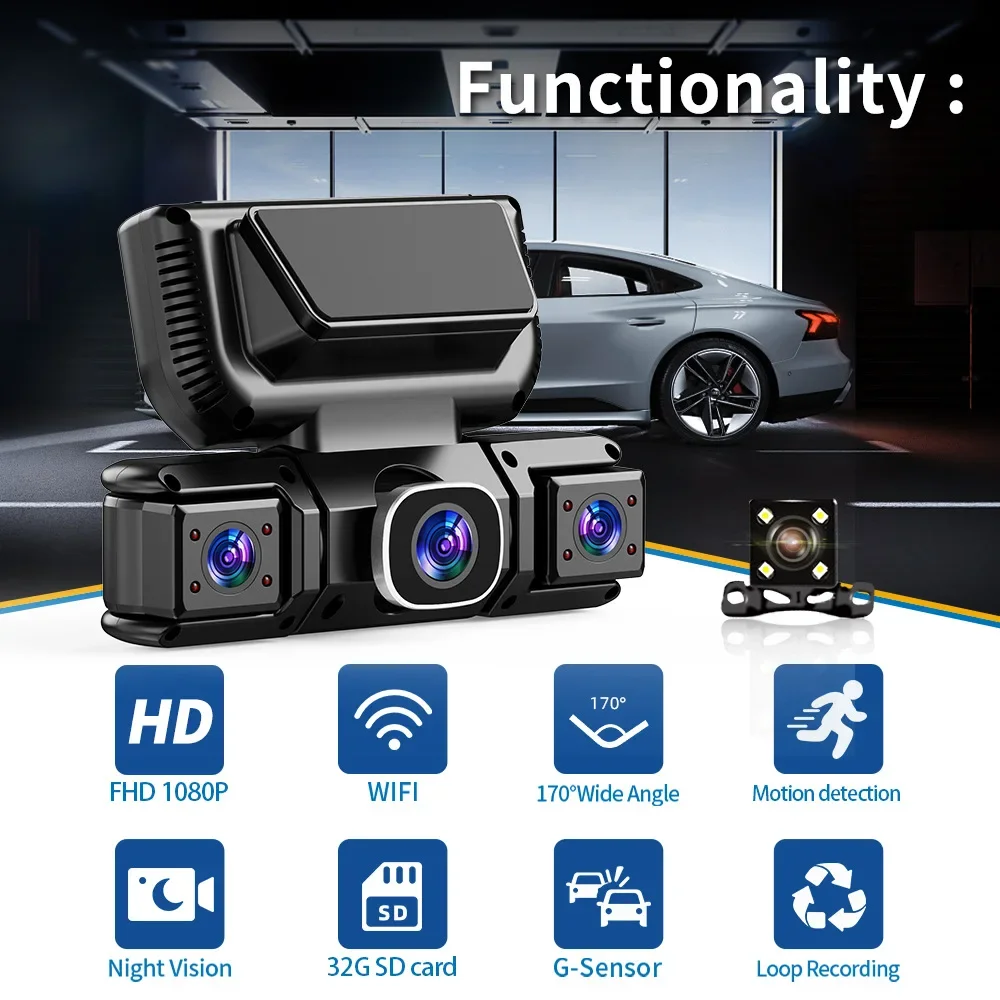 Cámara de Visión Trasera de 36 - Panoramic Dash Cam 360 reseña y precio